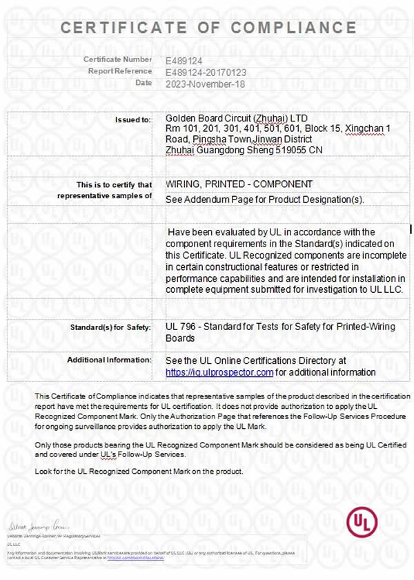 UL certificate